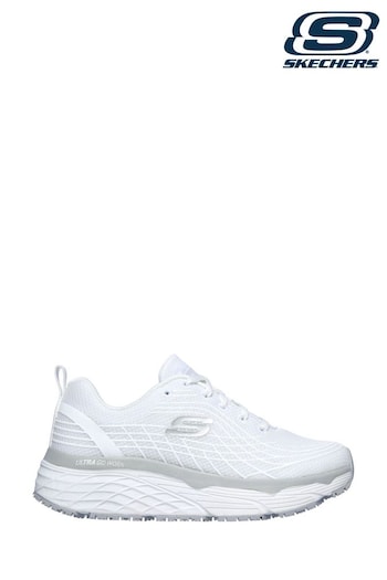 Skechers White Elite Slip Resistant Arch Fit Womens Trainers (346374) | £77