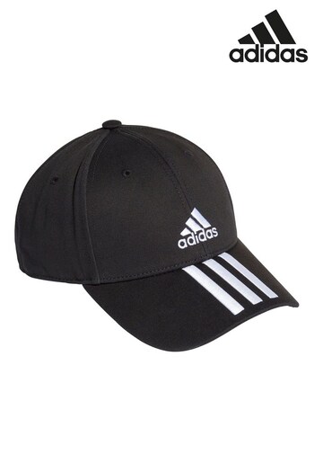 adidas pyramid Black Adult Baseball 3 Stripes Twill Cap (346542) | £18