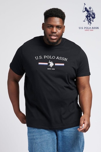 U.S. Polo curta Mens Big & Tall Stripe Graphic T-Shirt (346567) | £28
