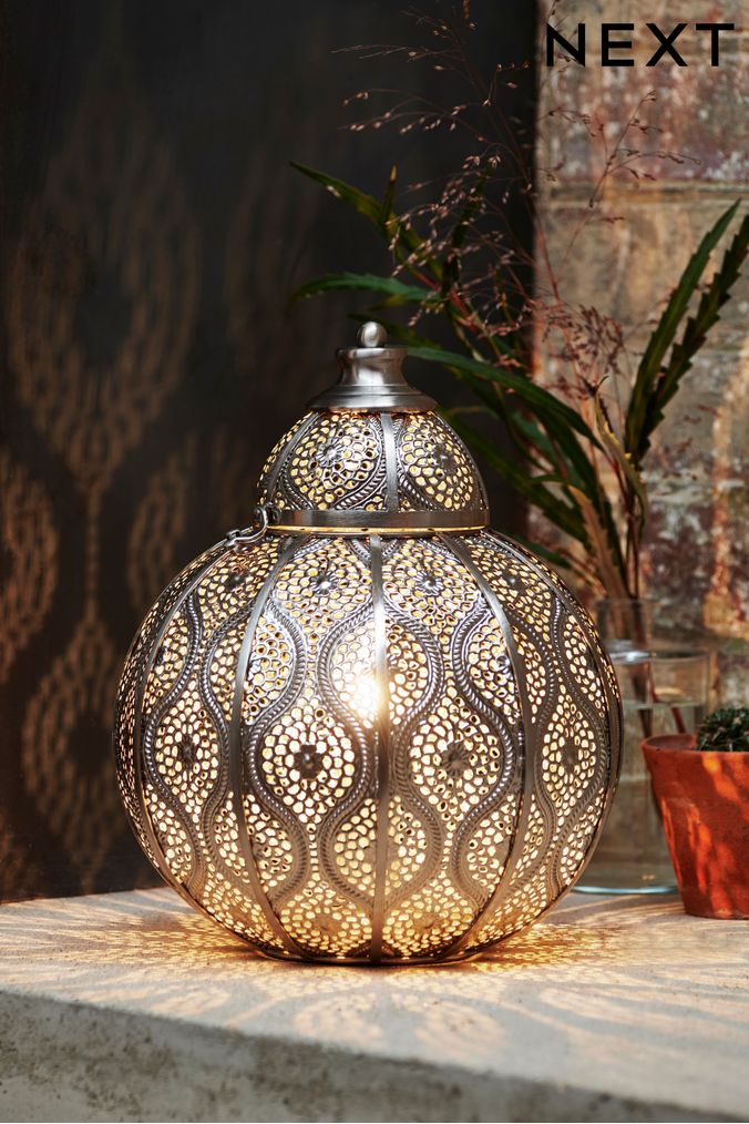 Next lamps silver on sale