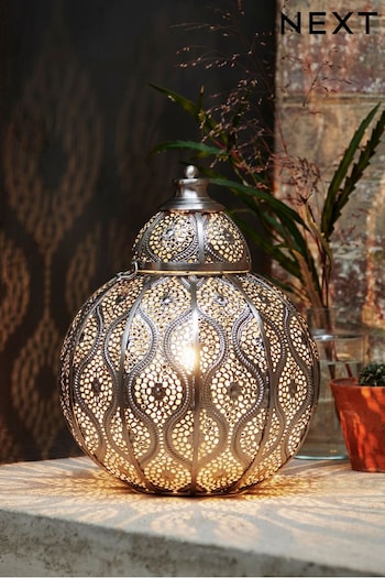 Silver Marrakech Table Lamp (346627) | £50