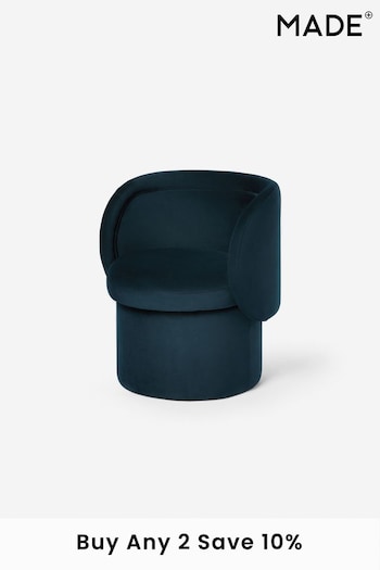 MADE.COM Dark Midnight Blue Velvet Chair Eva (346732) | £275