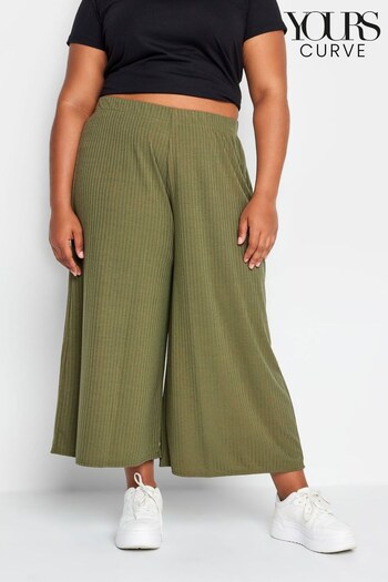 Yours Curve Green Limited Ribbed Culottes (346903) | £22
