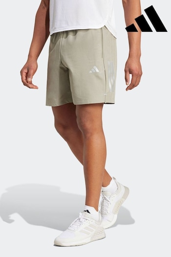 adidas SHORTS Green Gym+ Training 3-Stripes Woven Shorts (347132) | £35