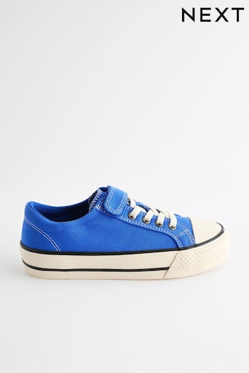 Blue One Strap Elastic Lace Trainers (347151) | £20 - £27