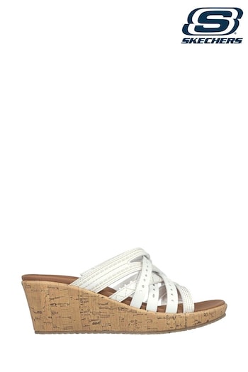 Skechers White Beverlee Hot Spring Sandals (347178) | £44