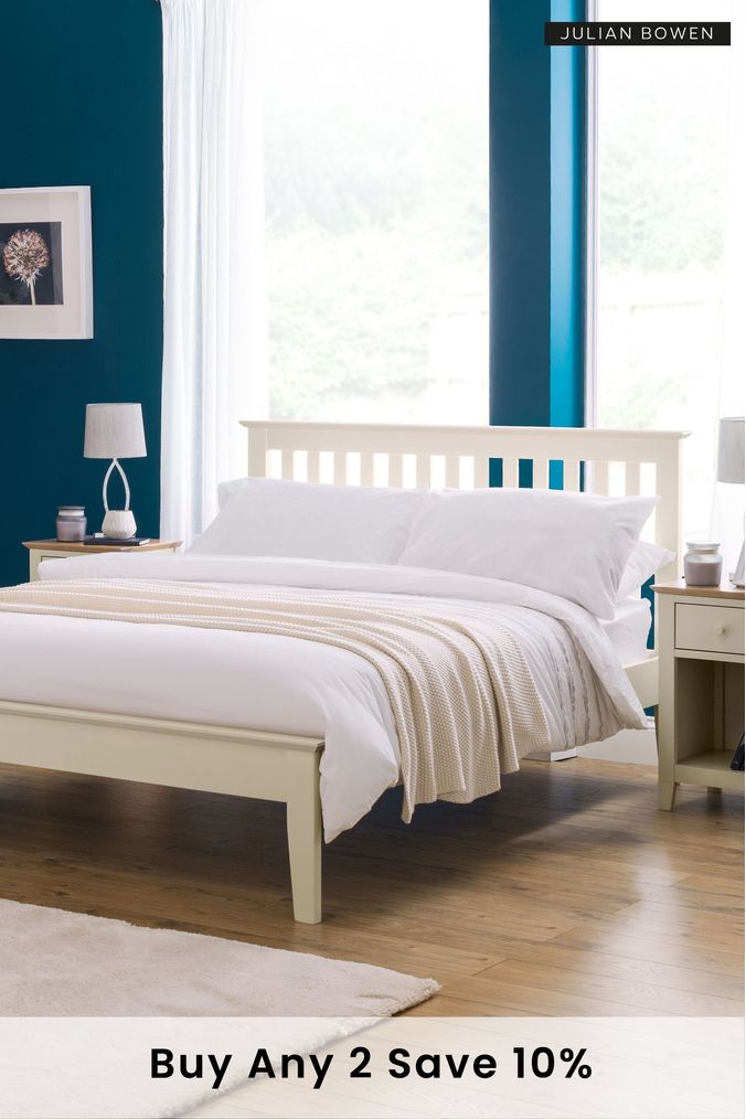 Next white deals wooden bed