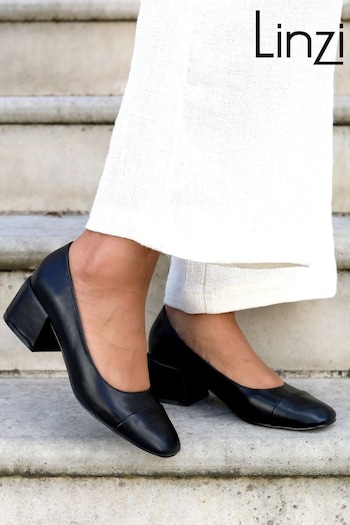 Linzi Black Valerie Square Toe Shoes ROSSI (348182) | £32