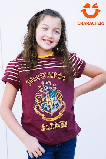 Character Brown Harry Potter Printed Dipped Back Hem T-Shirt (348386) | £13