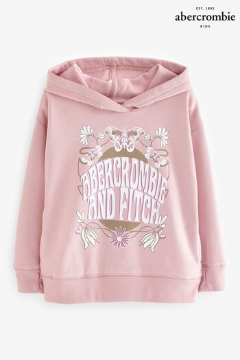 Abercrombie & Fitch Pink Logo Graphic Hoodie (348463) | £39