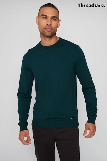 Threadbare Green Crew Neck Knitted Jumper (348470) | £22
