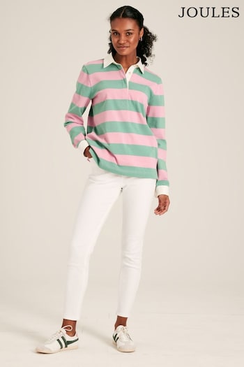 Joules Falmouth Pink/Green Rugby Shirt (348477) | £54.95