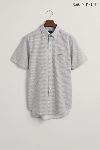 GANT Regular Fit Blue Micro Print Shirt (348649) | £90