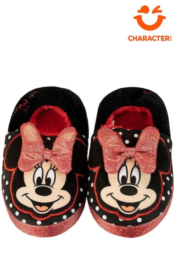Character Black Minnie Mouse Kids Disney Slippers (348843) | £12