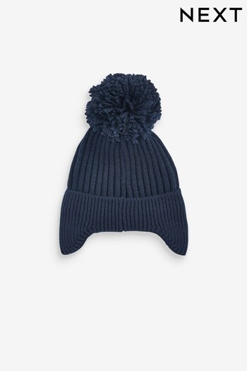 Navy Knitted Pom Hat (3mths-10yrs) (348924) | £6 - £8