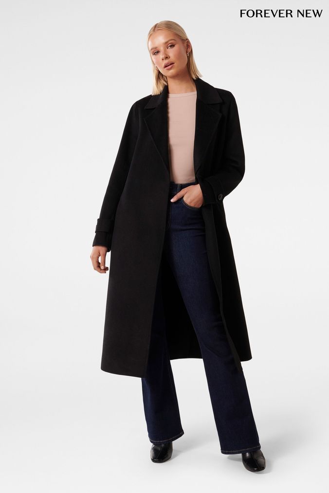 Forever new black coat cheap