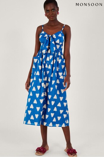 Monsoon Blue Triangle Batik Dye Cami Dress (348975) | £40