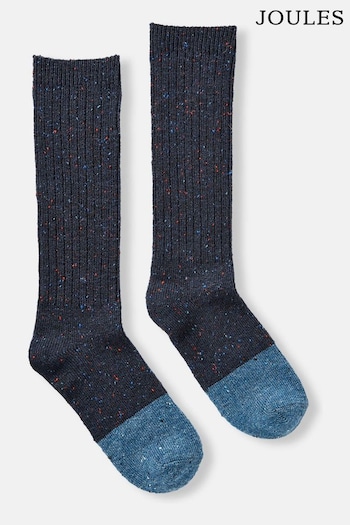 Joules BOOT SOCK Blue Boot Sock Wool Mix Colourblock Socks (349140) | £9.95