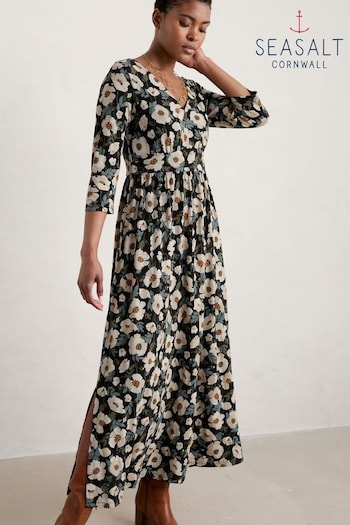 Seasalt Cornwall Black Maggie Maxi orange Dress (349685) | £76