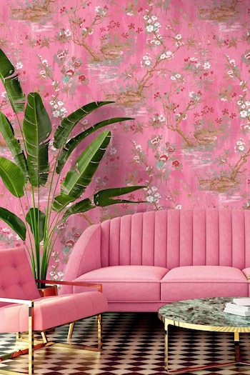 Woodchip & Magnolia Pink Rivington Wallpaper (349777) | £110