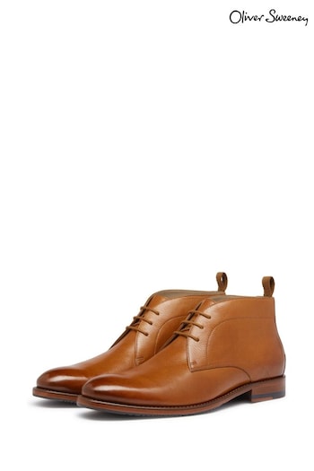 Oliver Sweeney Farleton Light Tan Leather Chukka Brown Boots (349848) | £189