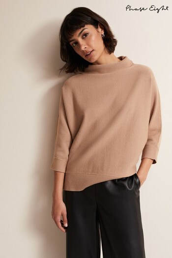 Phase Eight Neutral Salima Brown Knitted Jumper (349883) | £69