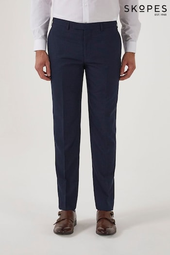 Skopes Harcourt Navy Blue Tapered Fit Suit Trousers (350027) | £55