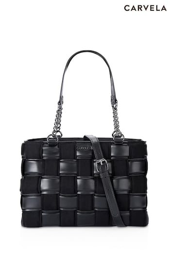 Carvela Lexi Weave Black Tote 2 Bag (350049) | £109