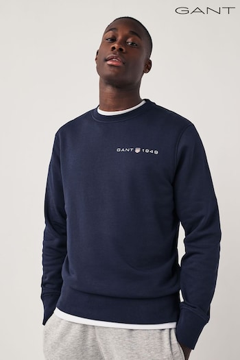 GANT Printed Graphic Crew Neck Black Sweatshirt (350083) | £80