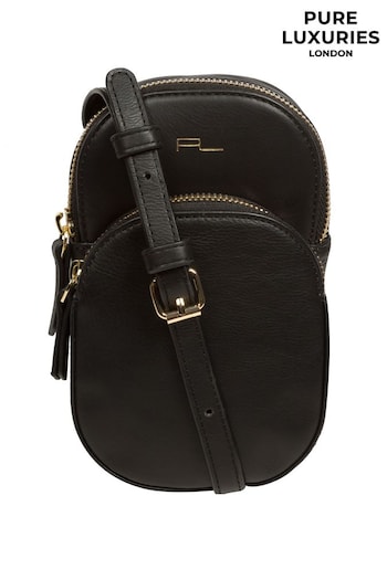 Violet Nappa Leather CrossBody Phone Bag (350266) | £49