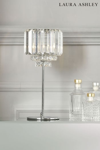 Laura Ashley Chrome Vienna Crystal Table Lamp (350330) | £95