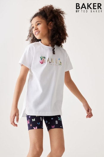 Baker by Ted Baker Navy Butterfly T-Shirt And Cycling Shorts Set (350635) | £30 - £37