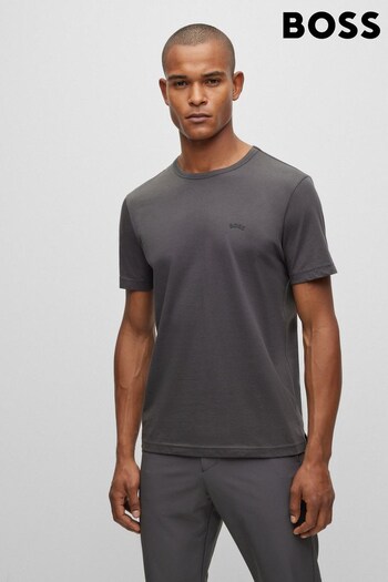 BOSS Dark Grey Curved Logo Regular Fit T-Shirt (351043) | £45