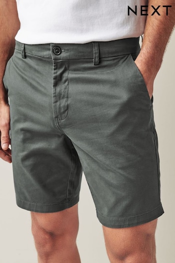 Charcoal Grey Straight Stretch Chinos Shorts (351307) | £19