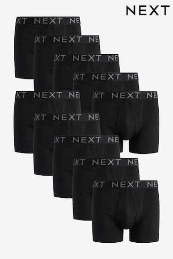 Black 10 pack A-Front Boxers (351587) | £46