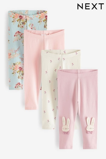 Pink Bunny Leggings trasero 4 Pack (3mths-7yrs) (351857) | £17 - £20