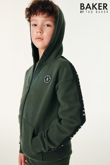 Baker by Ted Baker Khaki Green Zip Through Hoodie (352527) | £32 - £37