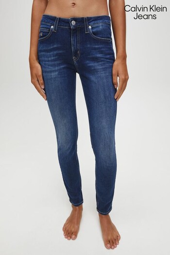Calvin Klein Los Jeans Blue Mid Rise Skinny Los Jeans (352623) | £40