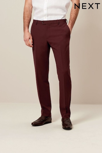 Brick Red Regular Fit Motionflex Stretch Suit BOSS Trousers (352635) | £40