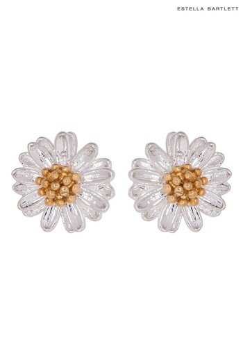 Estella Bartlett Silver Mini Wildflower Earrings (353358) | £19