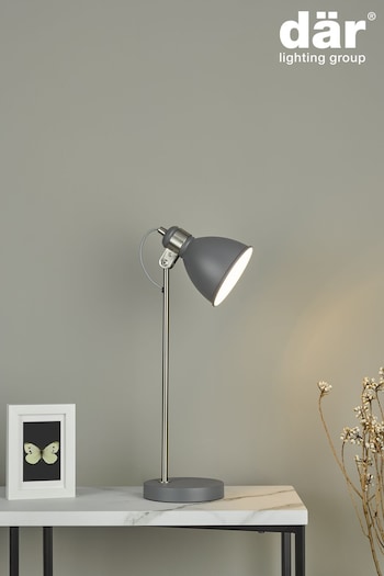 Dar Lighting Grey Frederick Table Lamp (353400) | £49