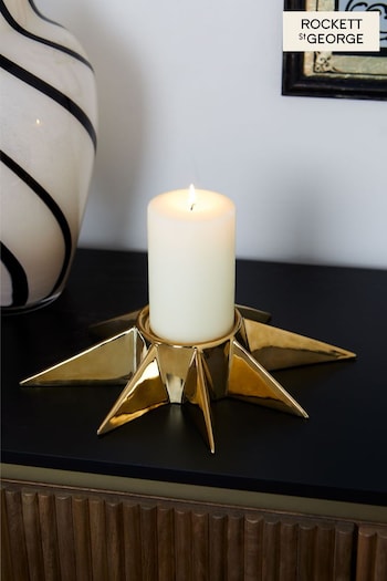 Rockett St George Gold Star Candle Holder (353623) | £22