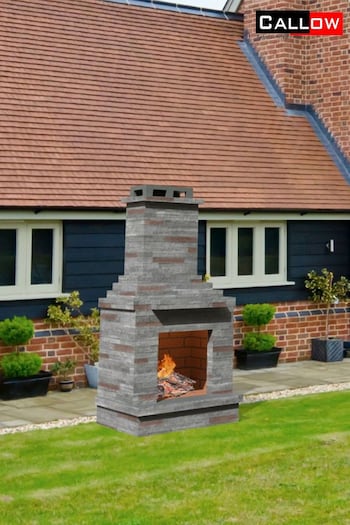 Callow Grey Stone Outdoor Wood Burning Fireplace (353896) | £1,045