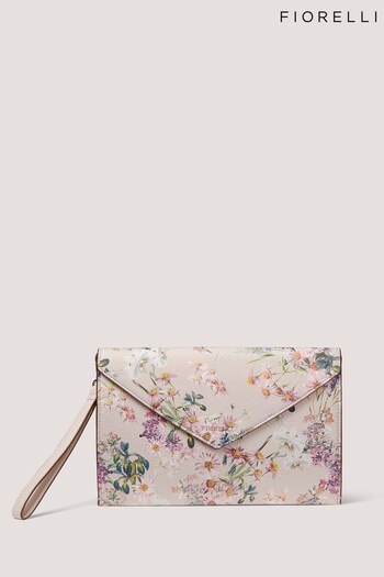Fiorelli Ophelia Printed Grain Envelope Pouch White Bag (354229) | £49