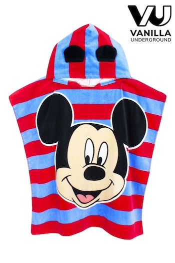 Vanilla Underground Blue Mickey Kids Character Towel Poncho (354337) | £18