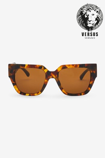 Versace Brown Rock Icons Havana and Bronze Lens Sunglasses (354475) | £224