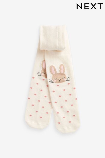 Cream Bunny Baby Single Tights With Design (0mths-2yrs) (354513) | £5