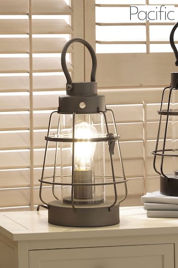 Pacific Grey Lantern Table Lamp (354903) | £57