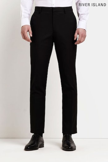 River Island Light Black Skinny Twill Suit: Trousers (355014) | £35
