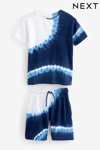 Navy Blue Tie Dye T-Shirt and Shorts Set (3-16yrs) (355207) | £17 - £25